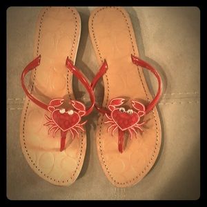 Coach Crab Flip Flops